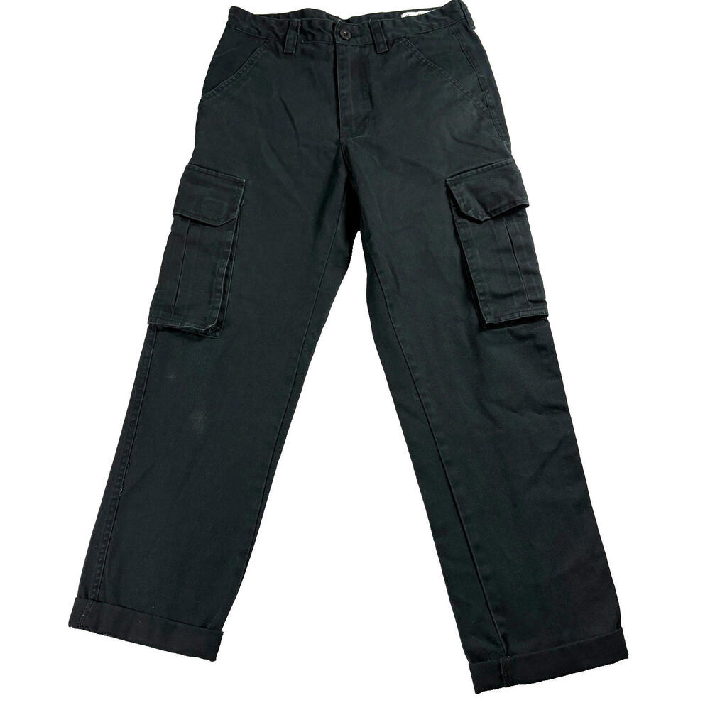 Shaka Wear Cargo Pants Mens Size 28x31 Black Streetwear Y2K Utility WideLeg Mens